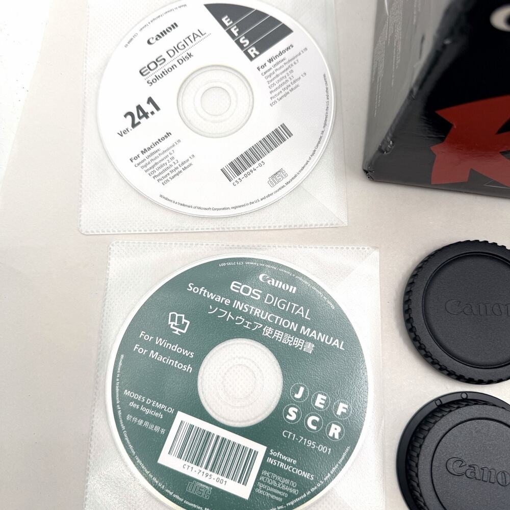 Canon EOS Rebel T3i EMPTY BOX with Replacement Manuals Cords Discs - Picture 4 of 8